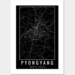 Pyongyang North Korea Minimalist Map Posters and Art